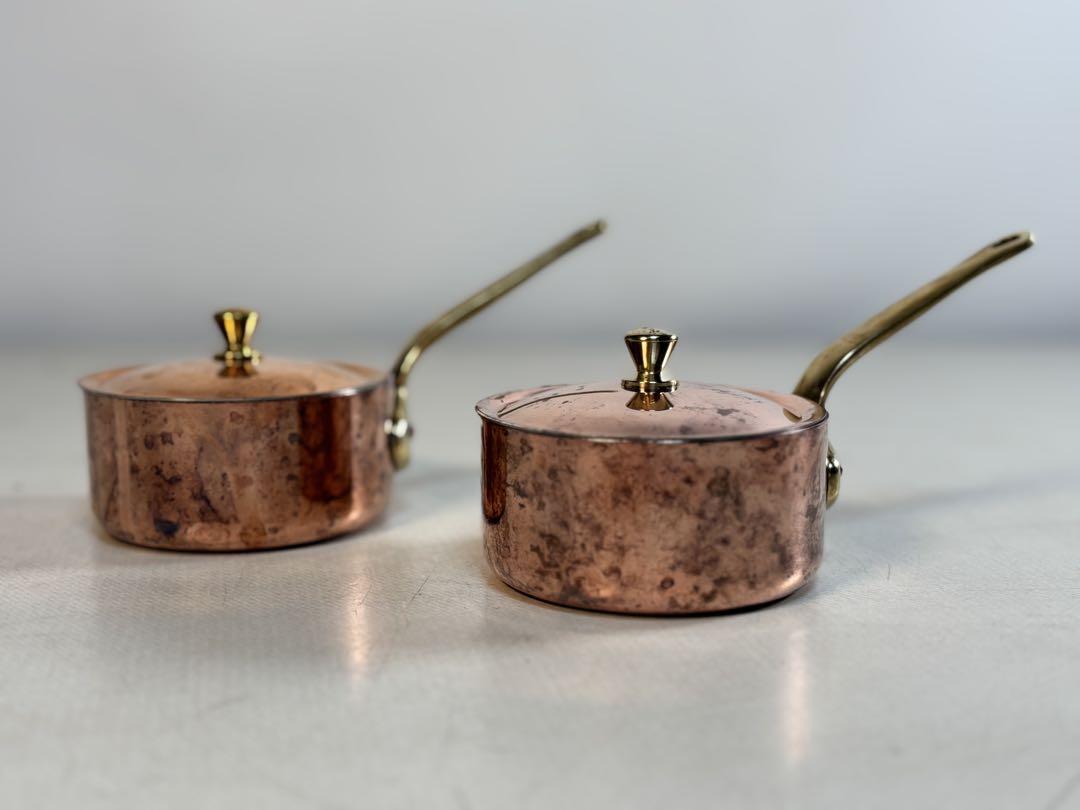 COPPER WARE 銅製 片手鍋 ミニソースパン　フタ付き　日本製2個セット