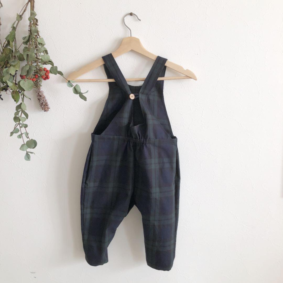 ◯ハンドメイド◯うしろボタンのサロペット