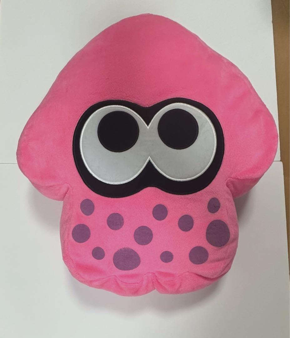 スプラトゥーン2 イカ　ネオンピンク　クッション