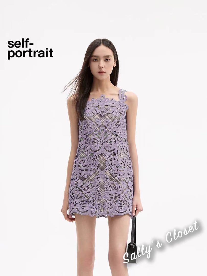 ❤️人気新作 新品♡ SelfPortrait 薄紫レースミニワンピース♡　B65