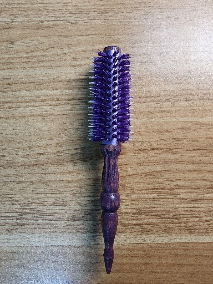 【未使用】JJUDRE 熱板ミニヘアロールブラシ 40mm(ムラサキ)