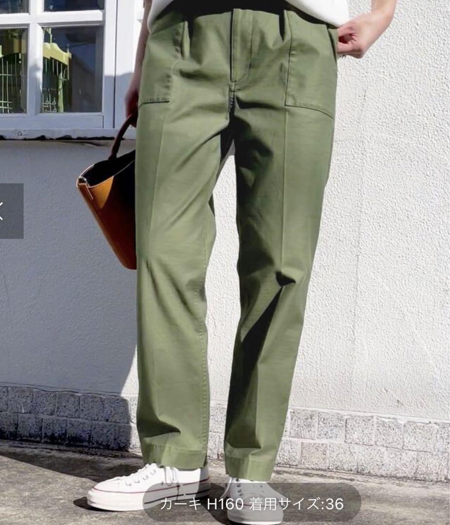 Spick and Span スピック&スパン　バックサテンイージーカーゴパンツ