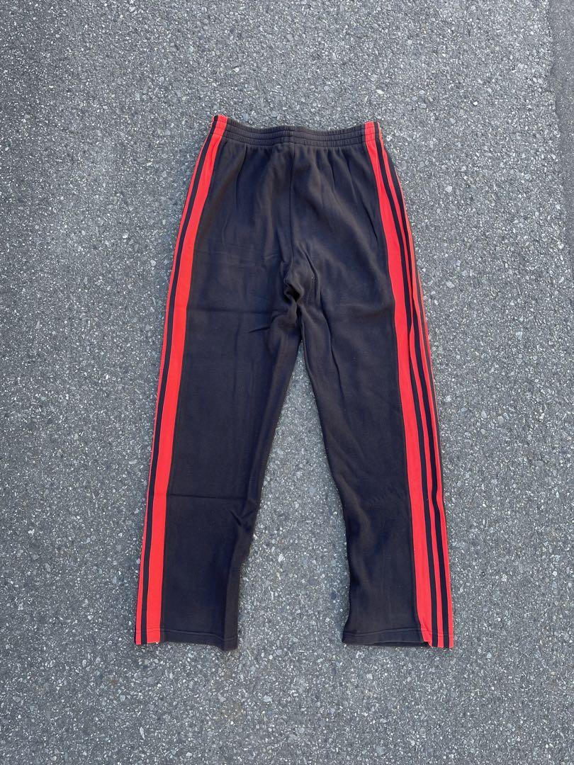 adidas アディダス トラックパンツ 黒 オレンジ ジャージ 古着