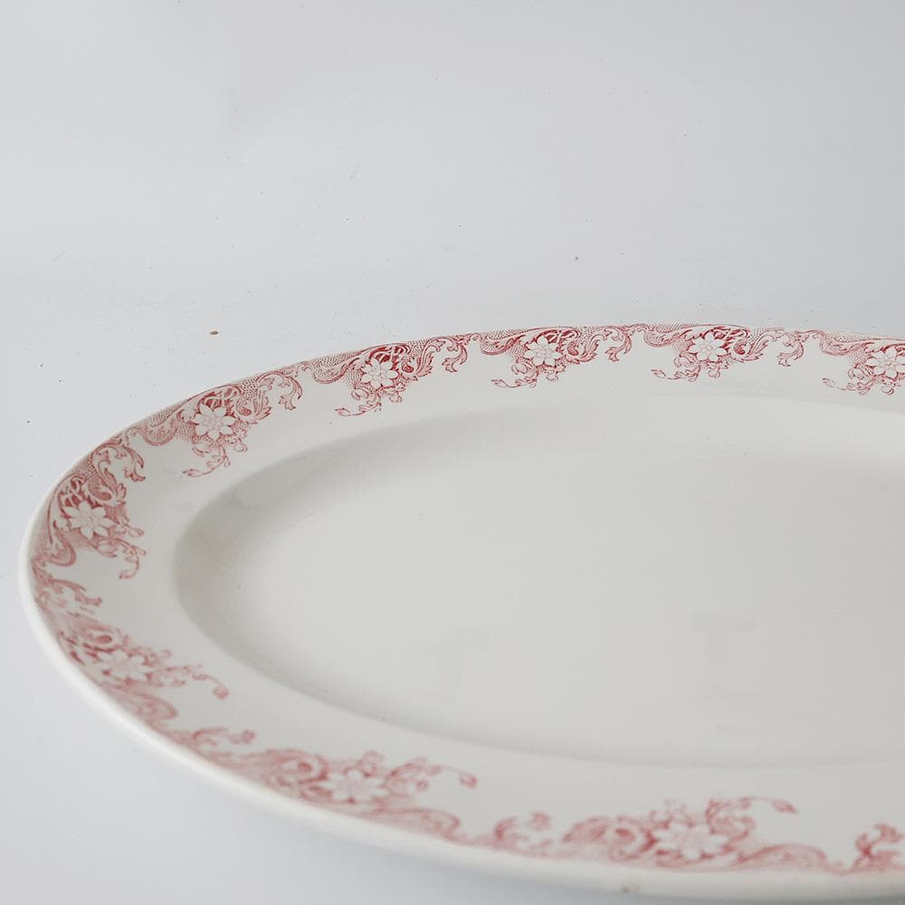 T　フランス アンティーク 花模様プレート　大皿