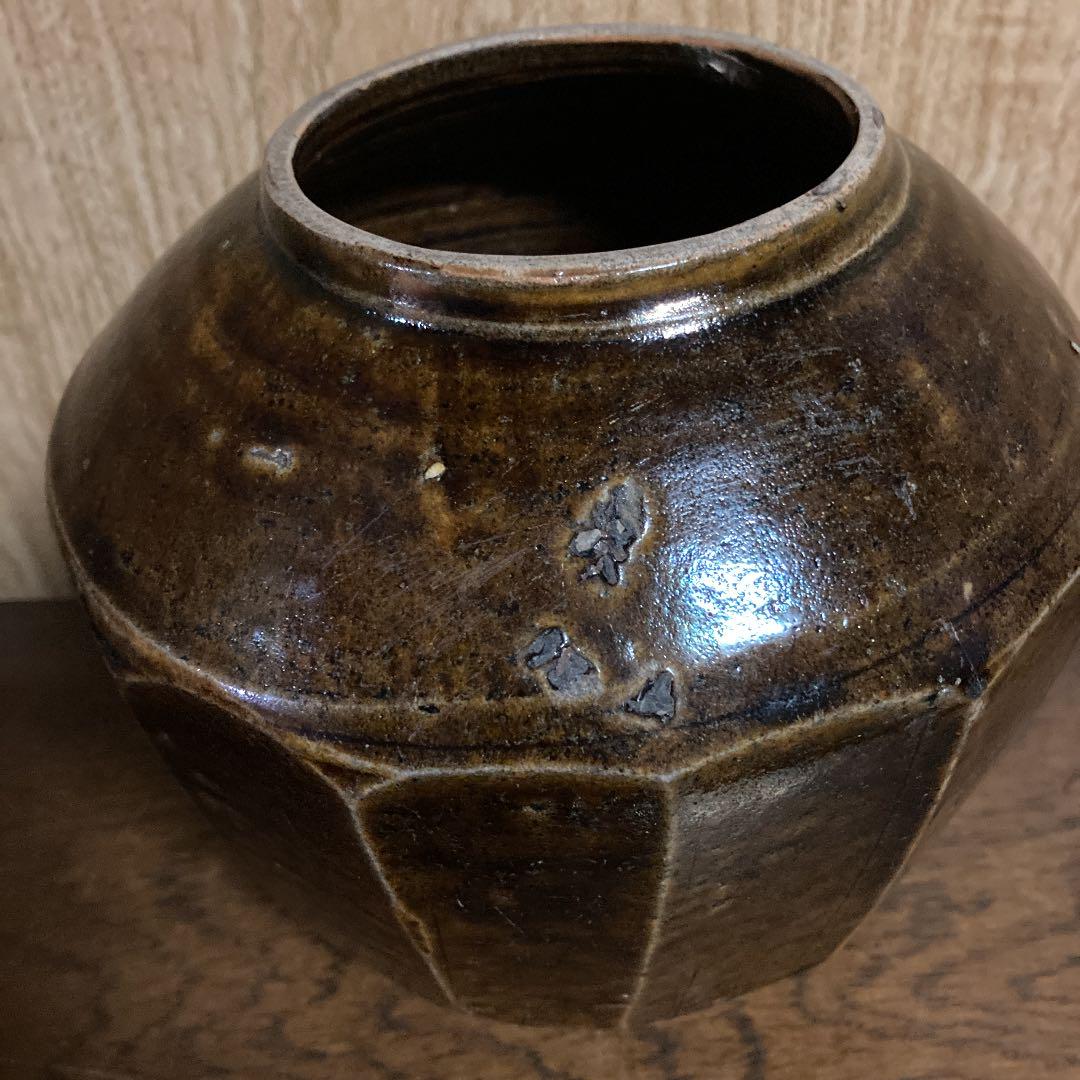 限定品人気 李朝 面取り壺 水指 ZRIvz-m41501069920 飴釉 高品質得価