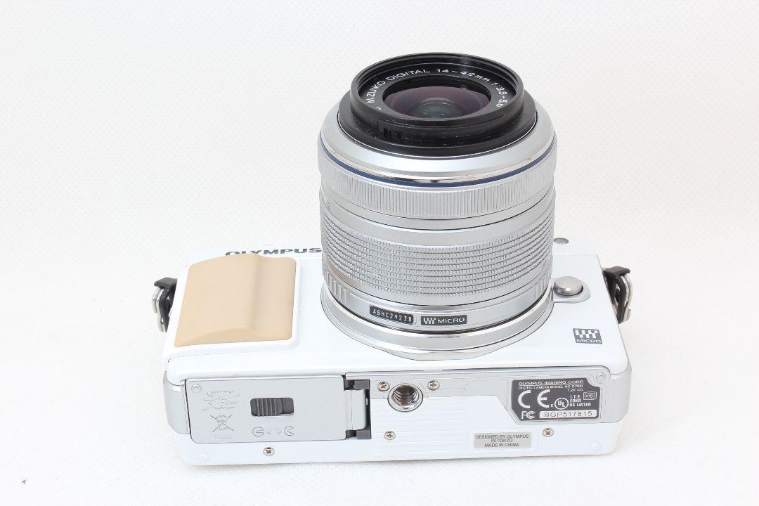 【極美品】スマホ転送 OLYMPUS PM2 ホワイト 14-42mmレンズ付き