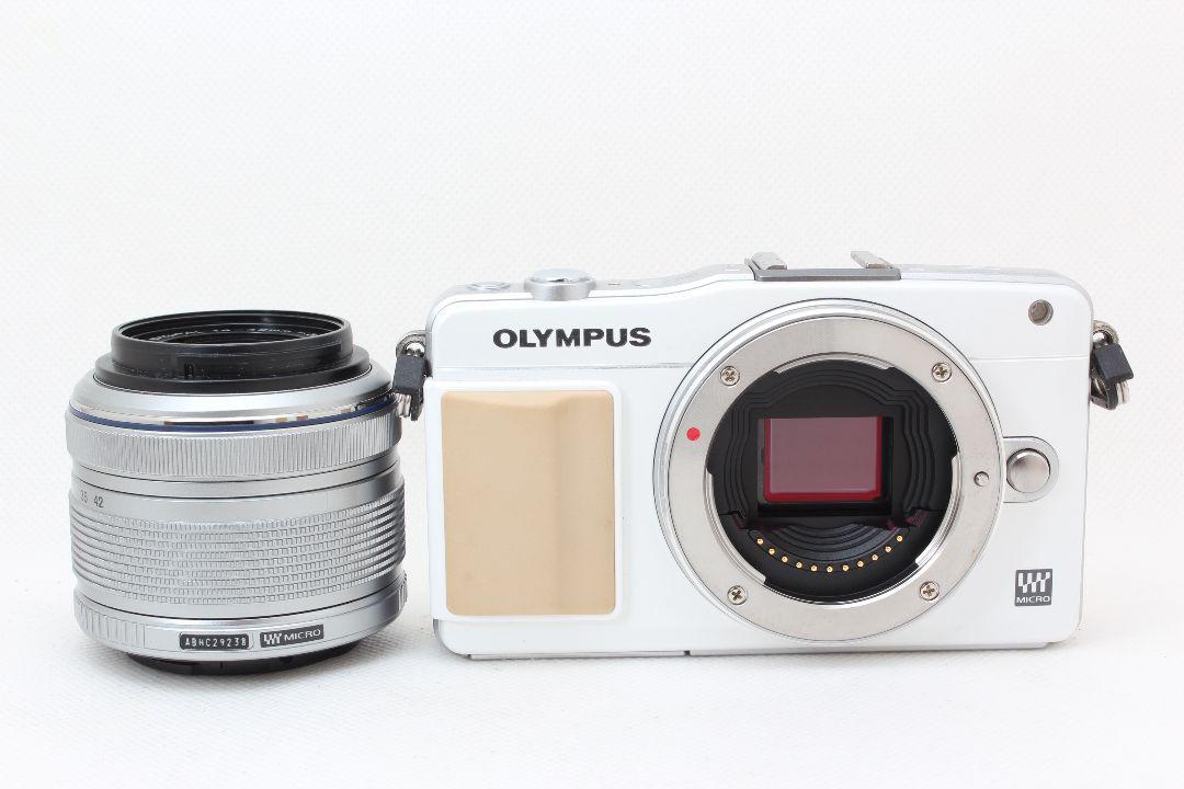 【極美品】スマホ転送 OLYMPUS PM2 ホワイト 14-42mmレンズ付き