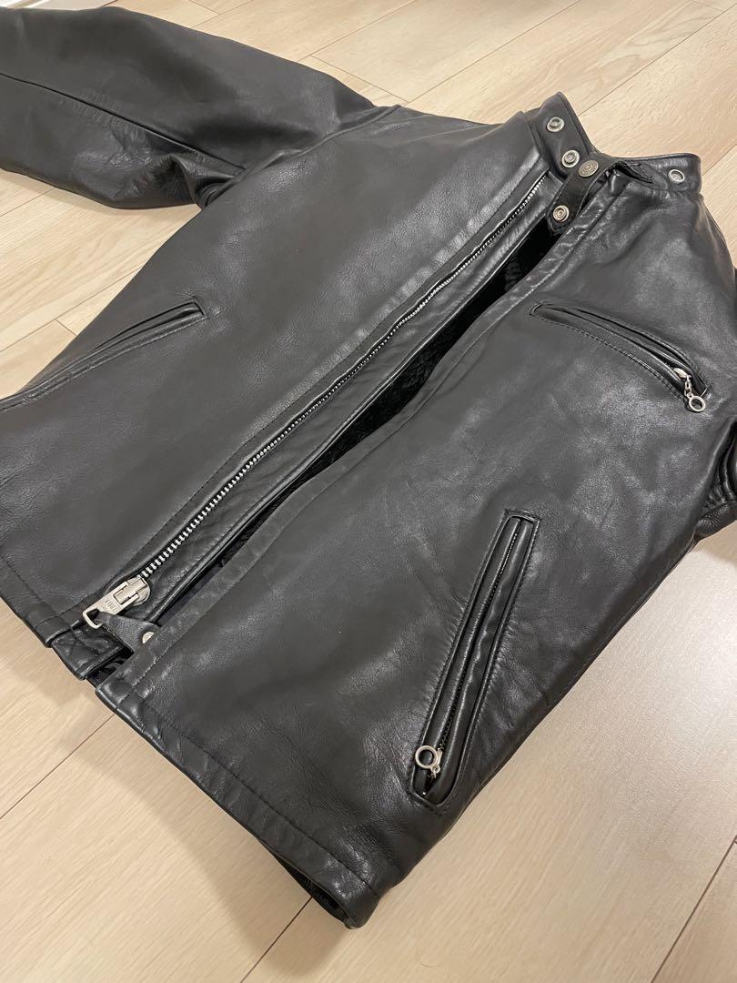 Schott 34サイズ　黒 レザー シングルライダースジャケット