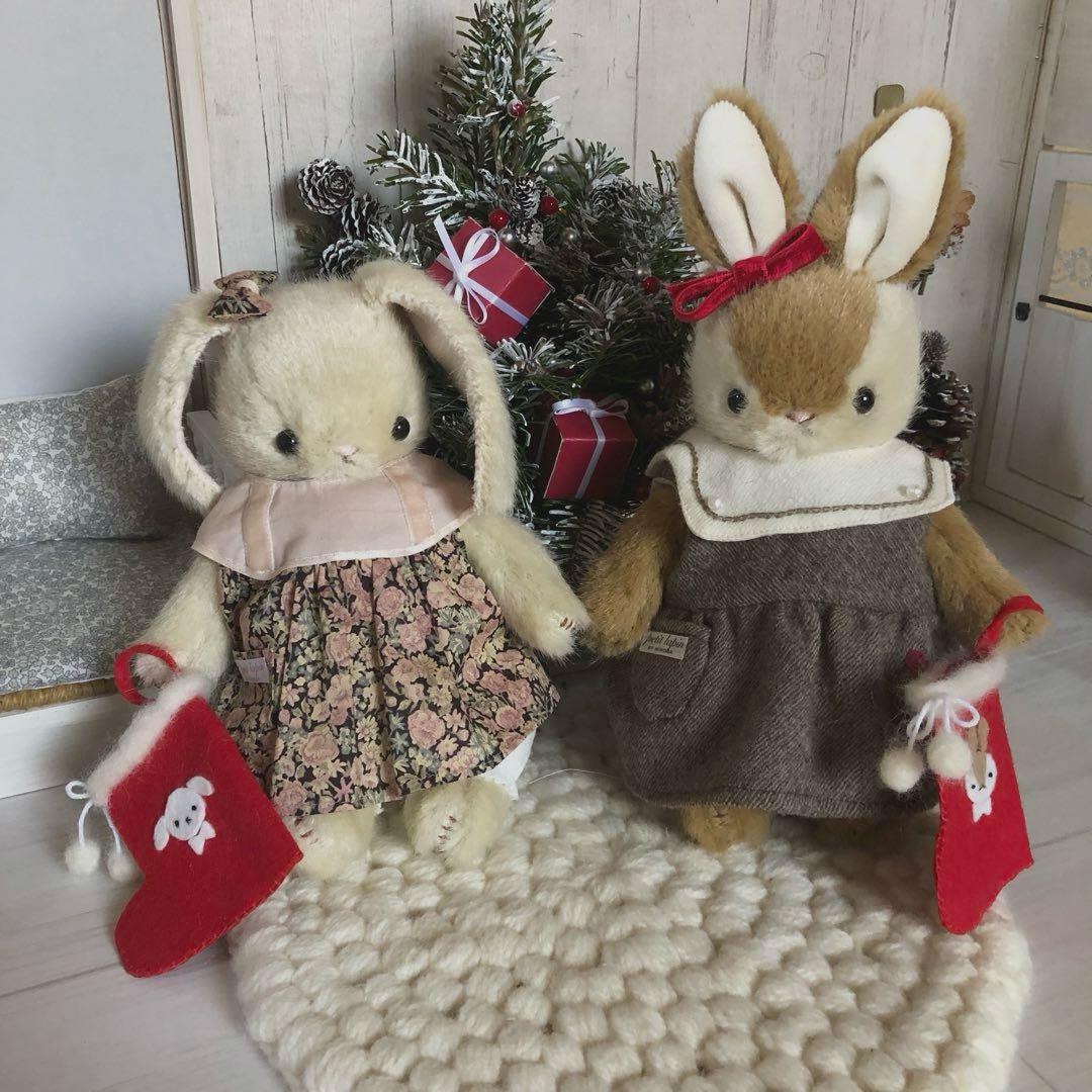 ハンドメイド ロップイヤーちゃん　クリスマスの贈りもの　うさぎのぬいぐるみ