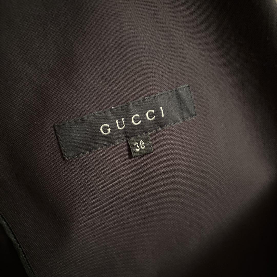 GUCCI ブラック トレンチコート 38