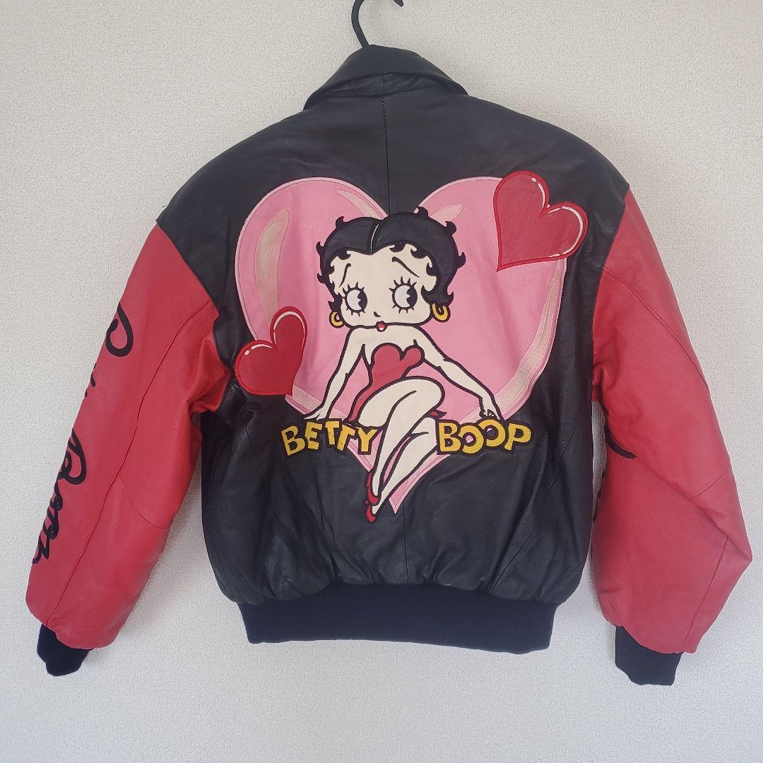 Betty Boop レザーボンバージャケット