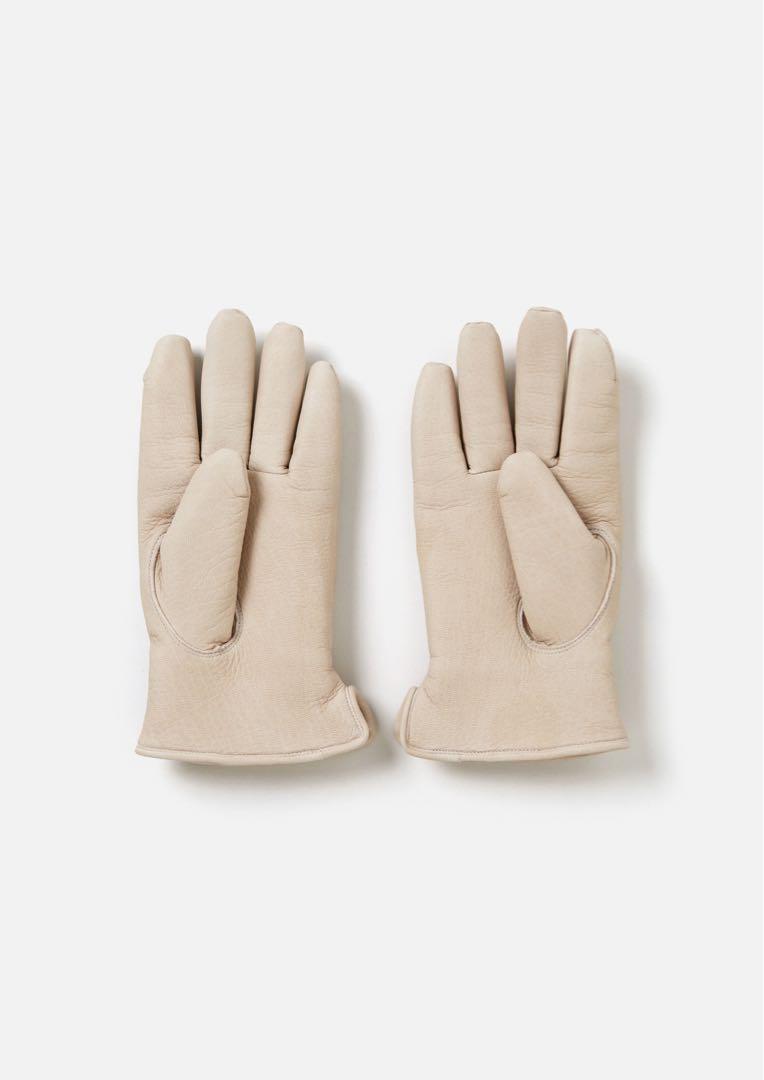 小物 NEIGHBORHOOD LEATHER BOA GLOVES BEIGE
