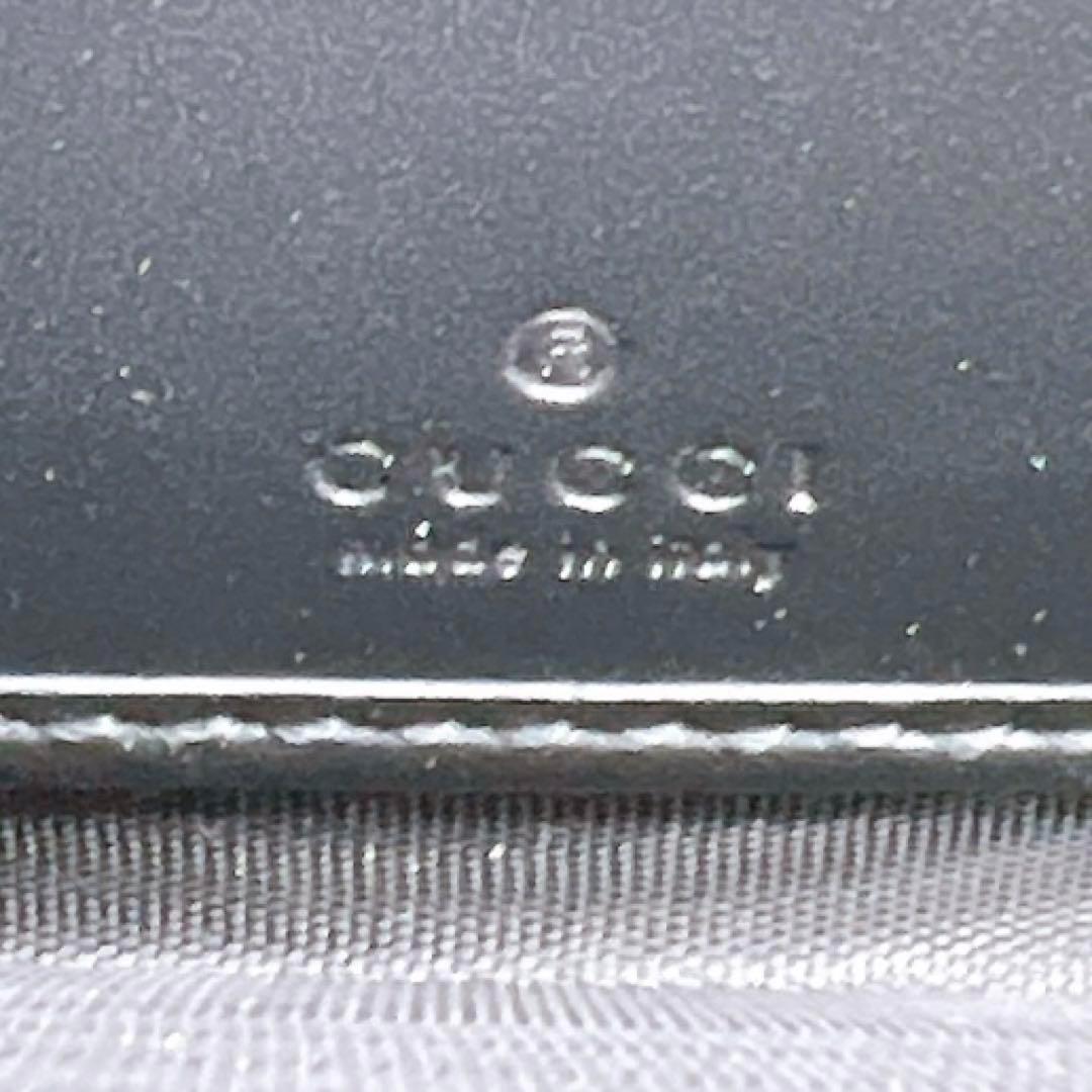 グッチ　408831 GGシマレザー　シェリーライン　長財布　ラウンドジップ