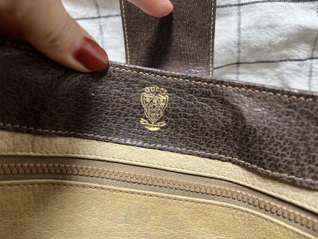 オールドグッチ GUCCI PVC ブーツ金具 バッグ シェリーライン