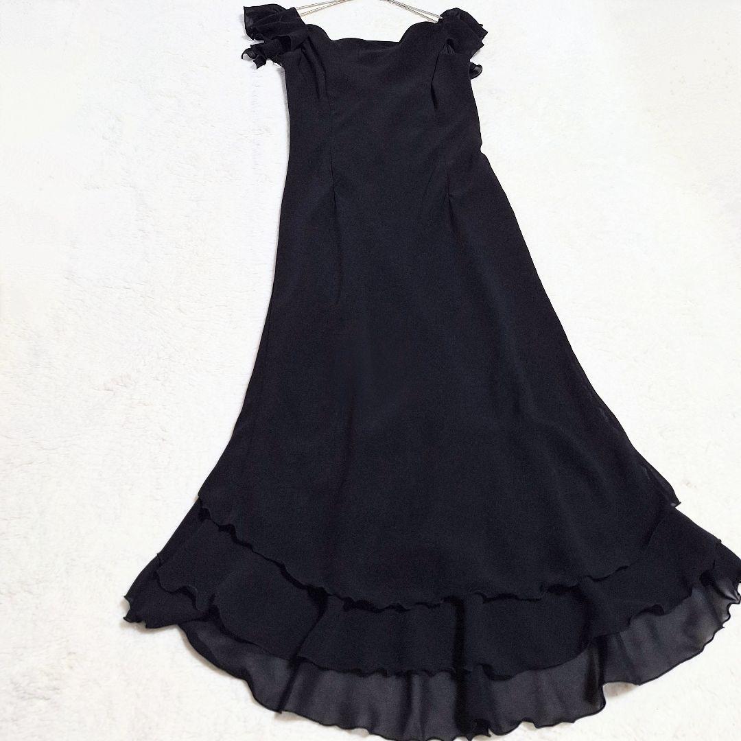 ずっと気になってた 美品SCOT CLUB シフォンフリルワンピースMアシンメトリードレス ワンピース