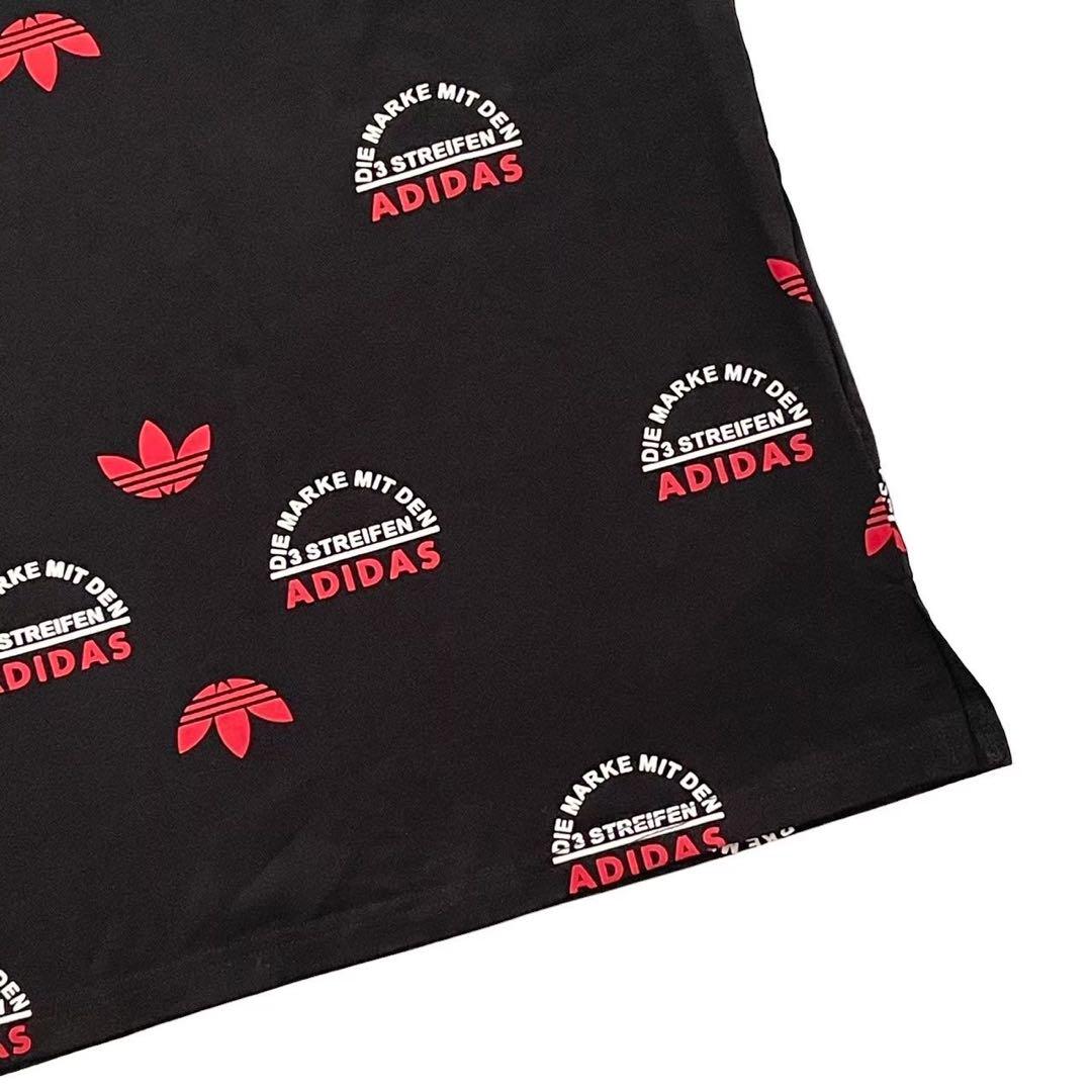 福袋 公式 adidas アディダス サイズ 黒ビックロゴ ロゴ入りロングTシャツ ワンピース