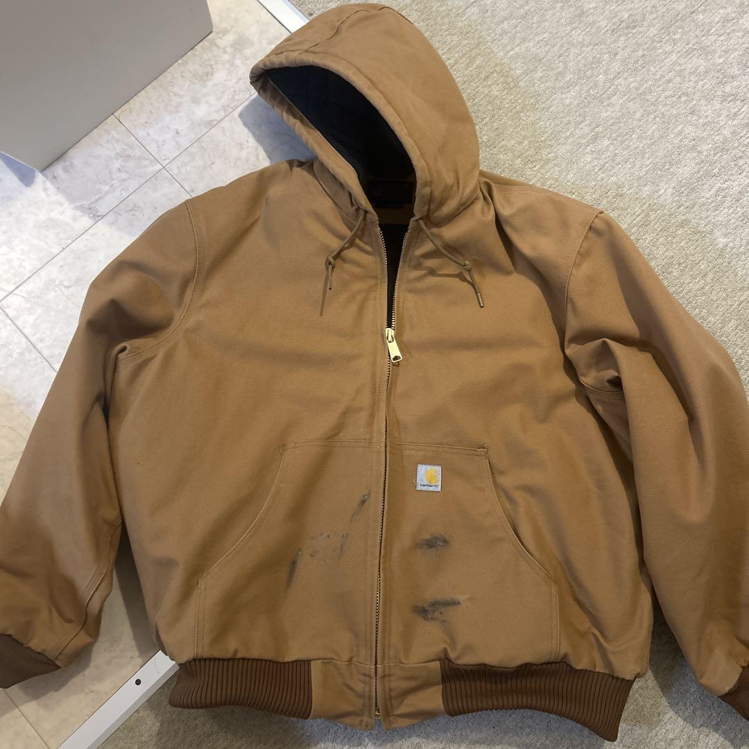 Carhartt ブラウン フード付きジャケット Carhartt カーハート デトロイトジャケット ワークジャケット
