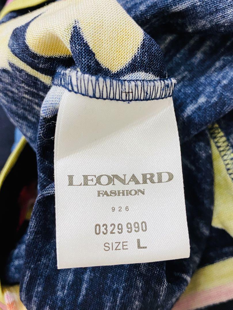 ブランド通販サイトをすべて 美品】LEONARD シルク 混 長袖 バックジップ トップス Lサイズ トップス