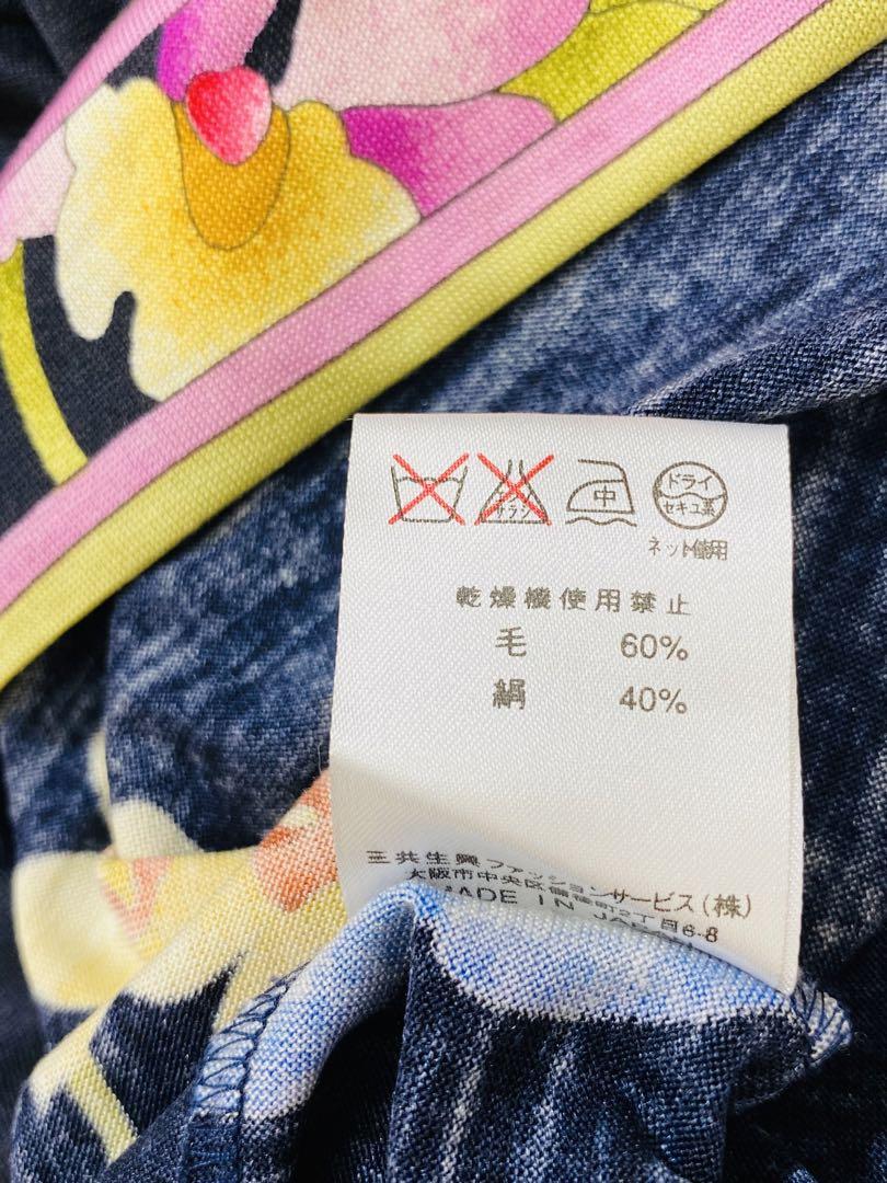 美品】LEONARD シルク 混 長袖 バックジップ トップス Lサイズ