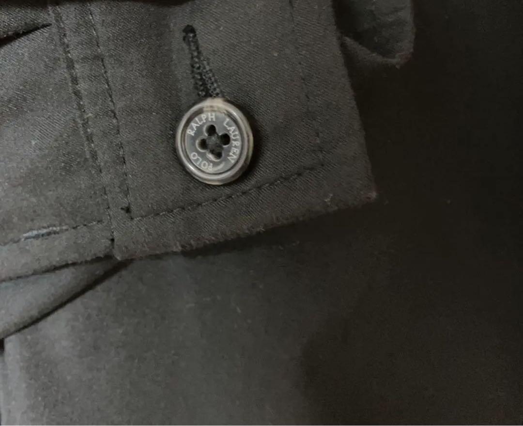 90s ラルフローレン　スウィングトップ　刺繍ロゴ　ブラック