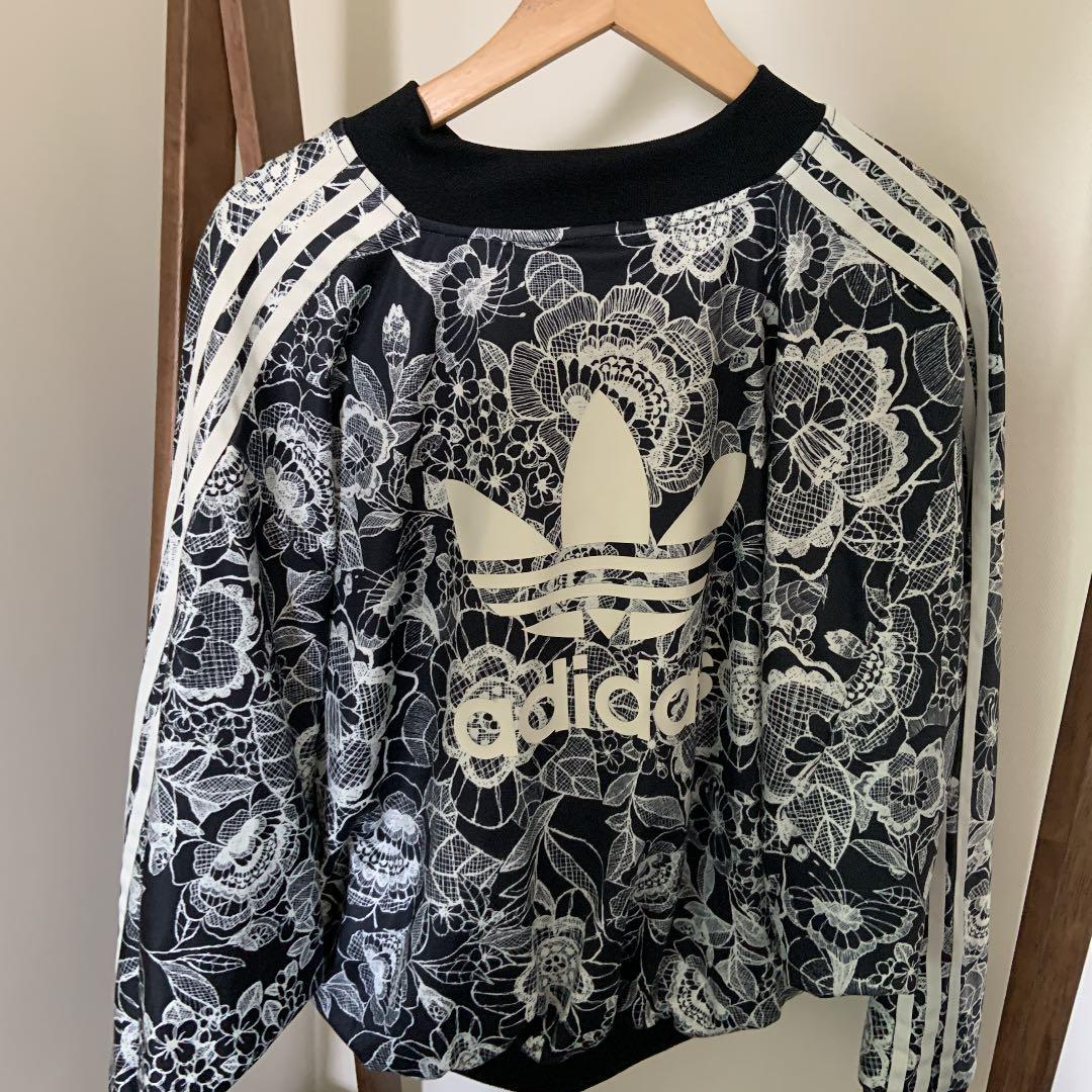 在庫あ国産 adidas トレーナー ジャケット ブルゾン sWZ1Q-m41536372738 アディダス 花柄 ジャージ 得価超特価
