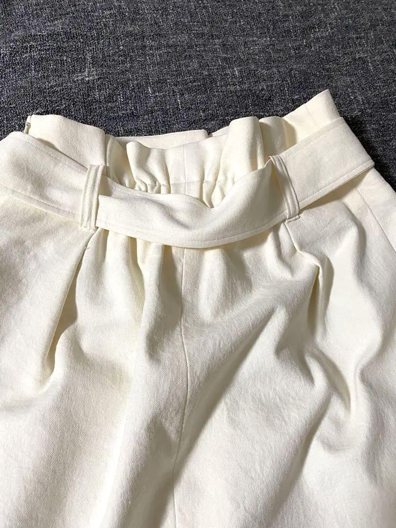 BABYLONE アイボリー ハイウエスト リボンスカート タイ付き　美品