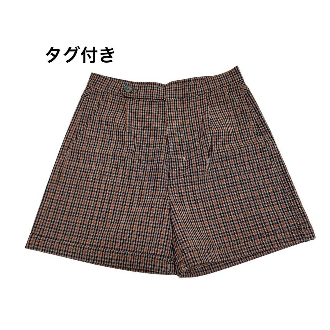 タグ付き louren チェック ショートパンツ ハーフパンツ