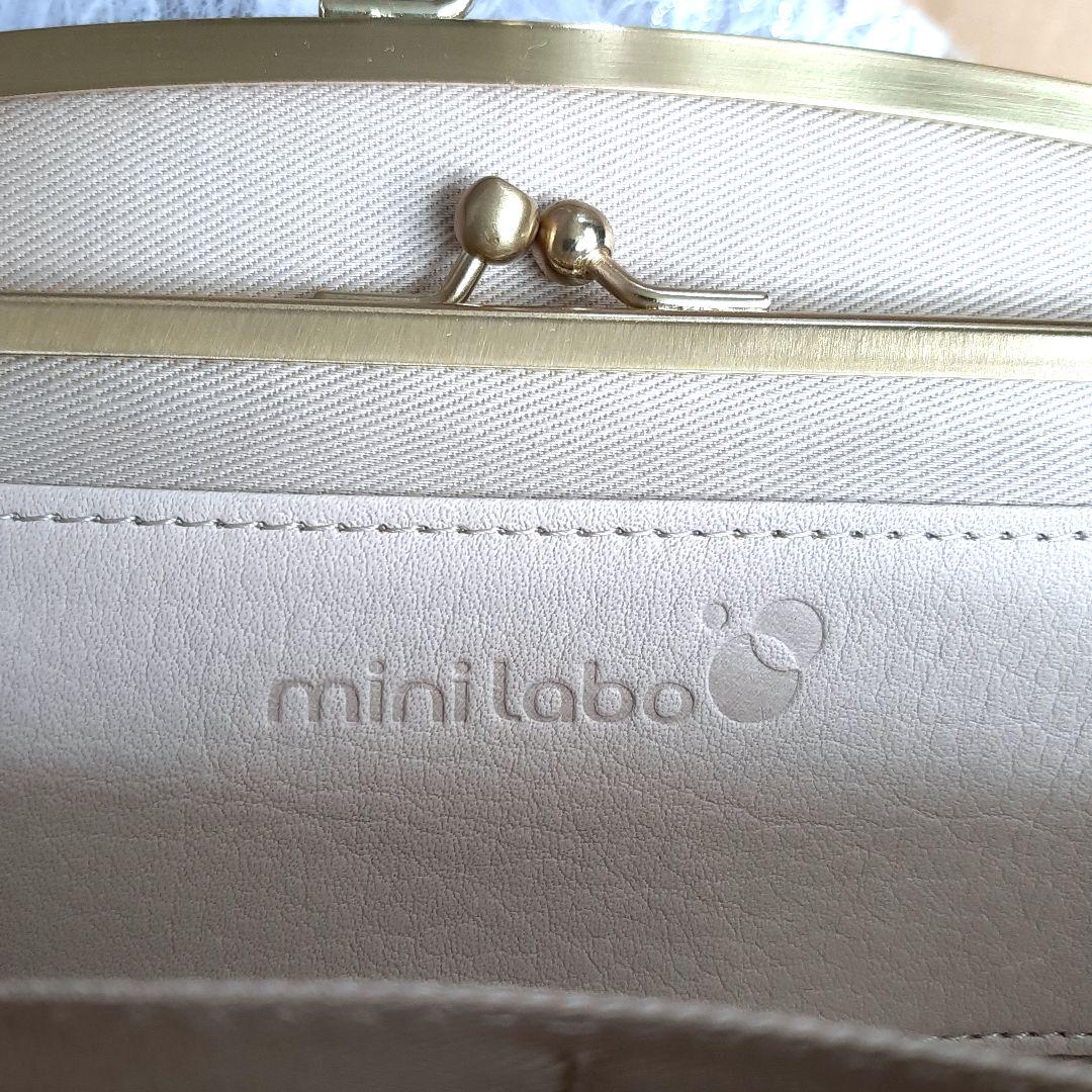 新品未使用✨minilabo ミニラボ　牛革和装　花柄がま口長財布 MM92