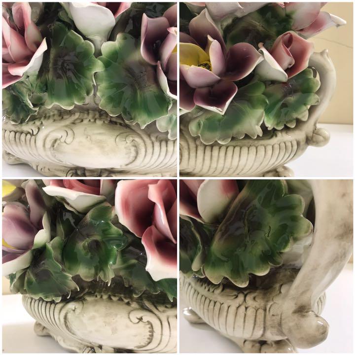 カポディモンテ 陶花 イタリア製 アンティーク品 数カ所カケ有