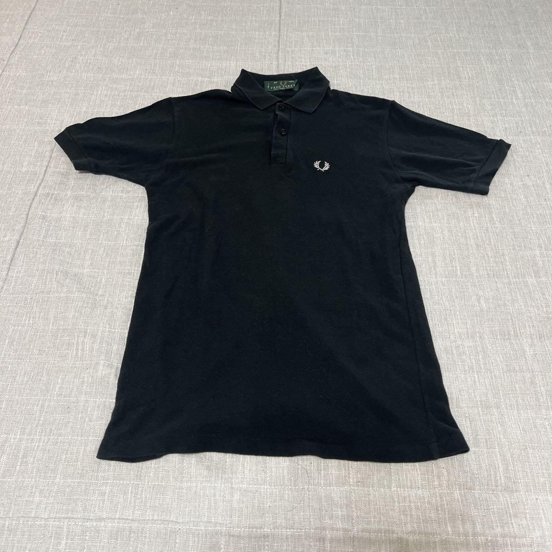 フレッドペリー ポロシャツ　m 英国製　緑タグ　黒白 FRED PERRY