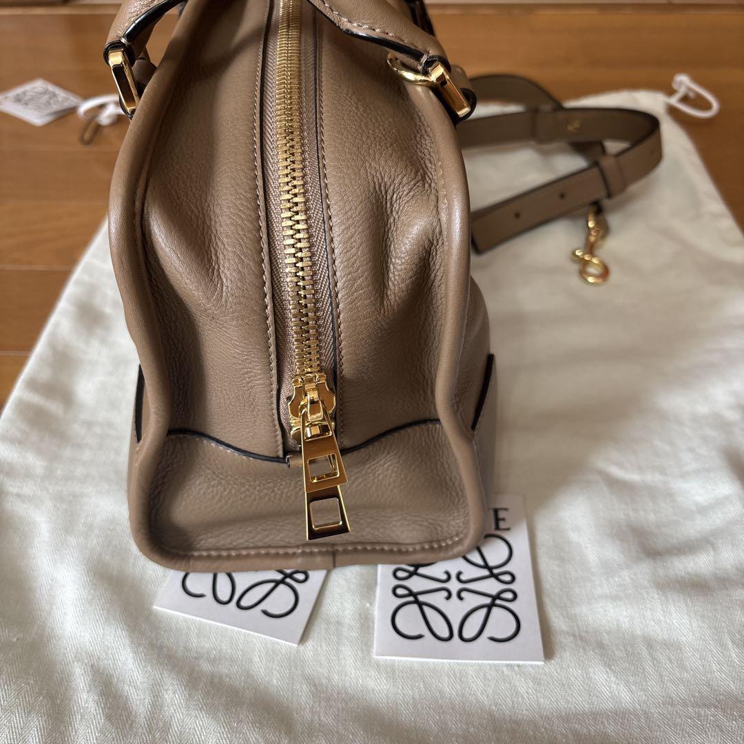 LOEWE ロエベアマソナ28 ハンドバッグ　ブラウンべージュ