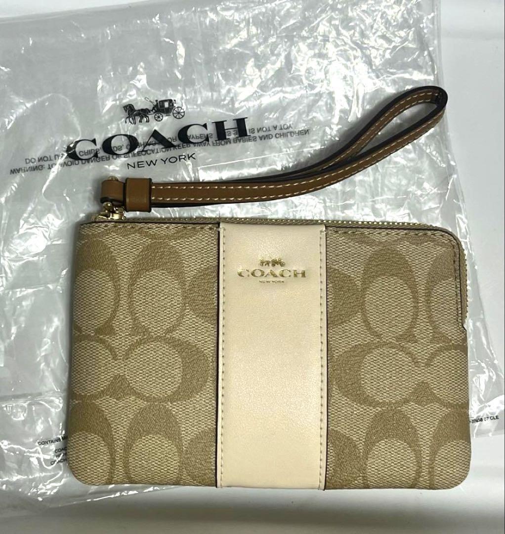 新品 COACH ストラップ付き ポーチ 正規品 即購入OK