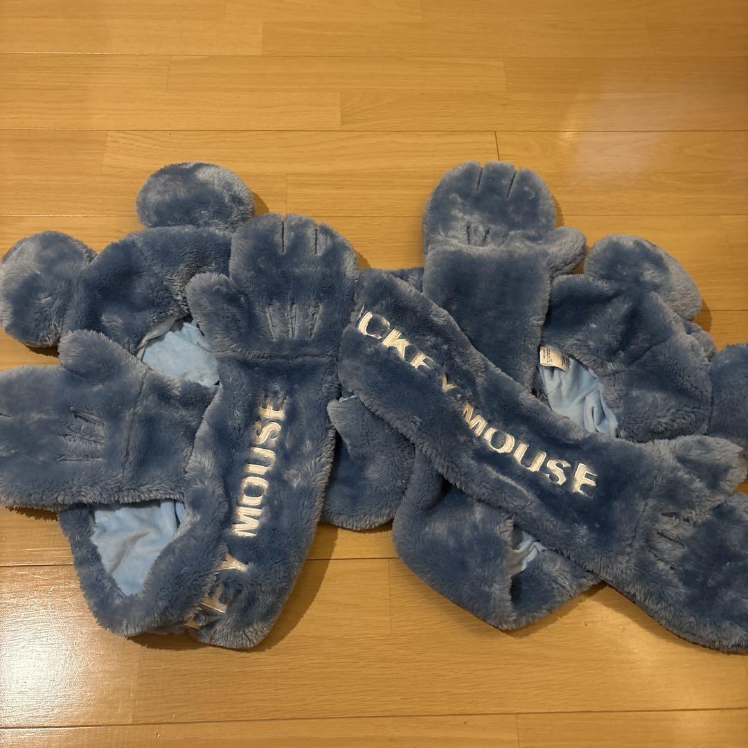 【2個】ディズニーファンキャップ マフラー ブルー