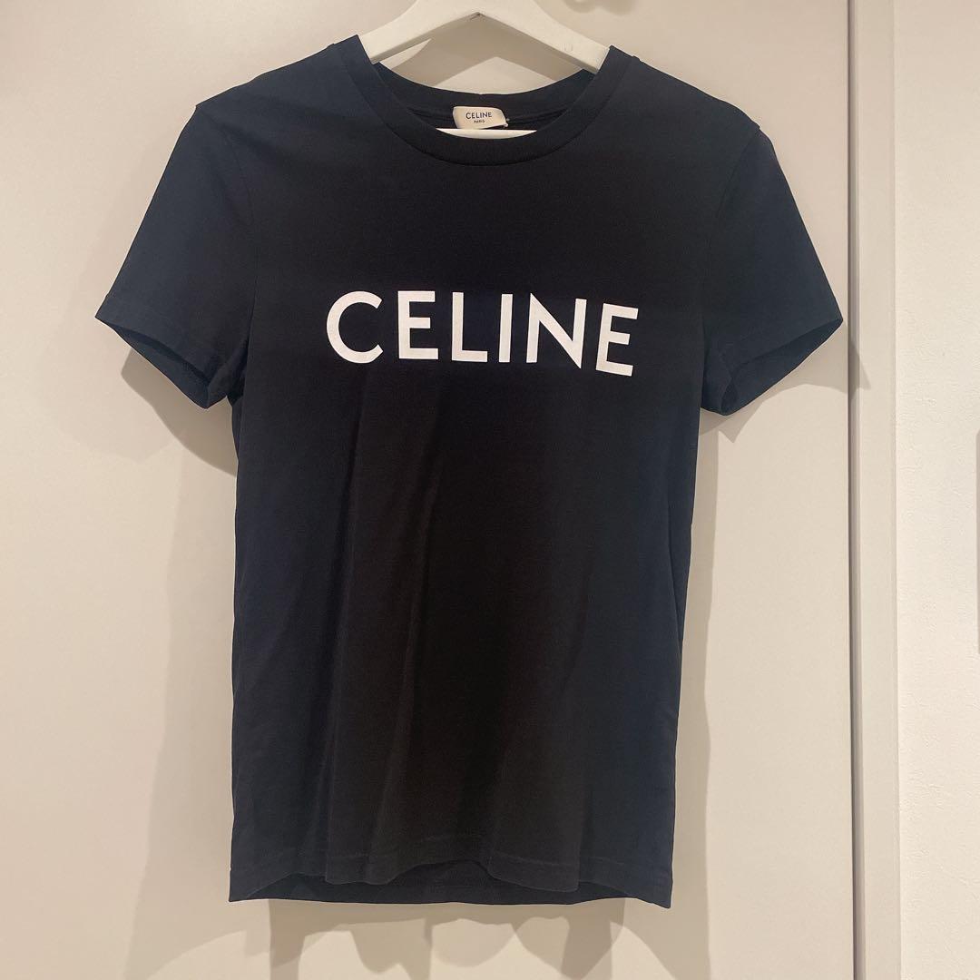 CELINE ブラック Tシャツ XS 美品◎】CELINE ブラック Tシャツ XS - メルカリ