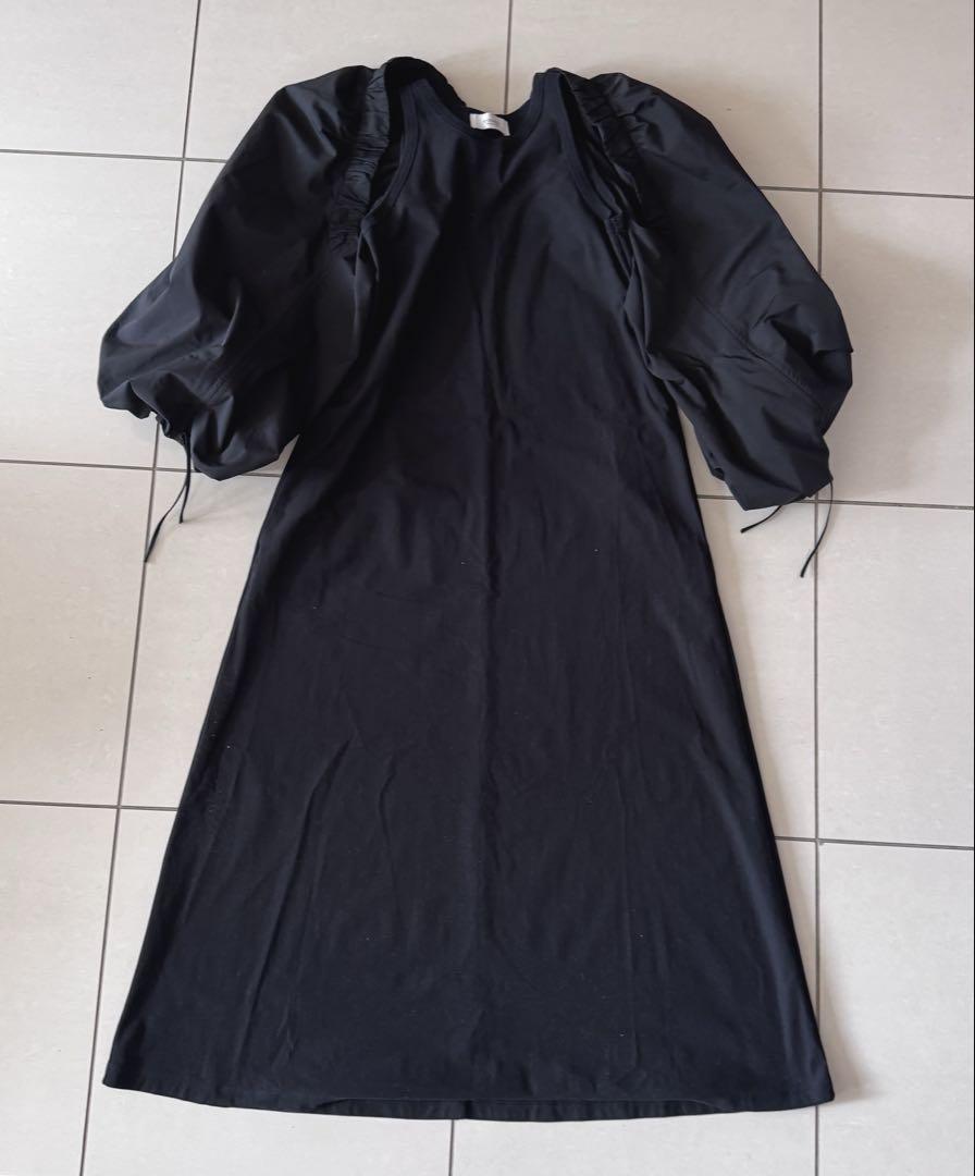 【emmi atelier】 タフタボレロ付きカットワンピース