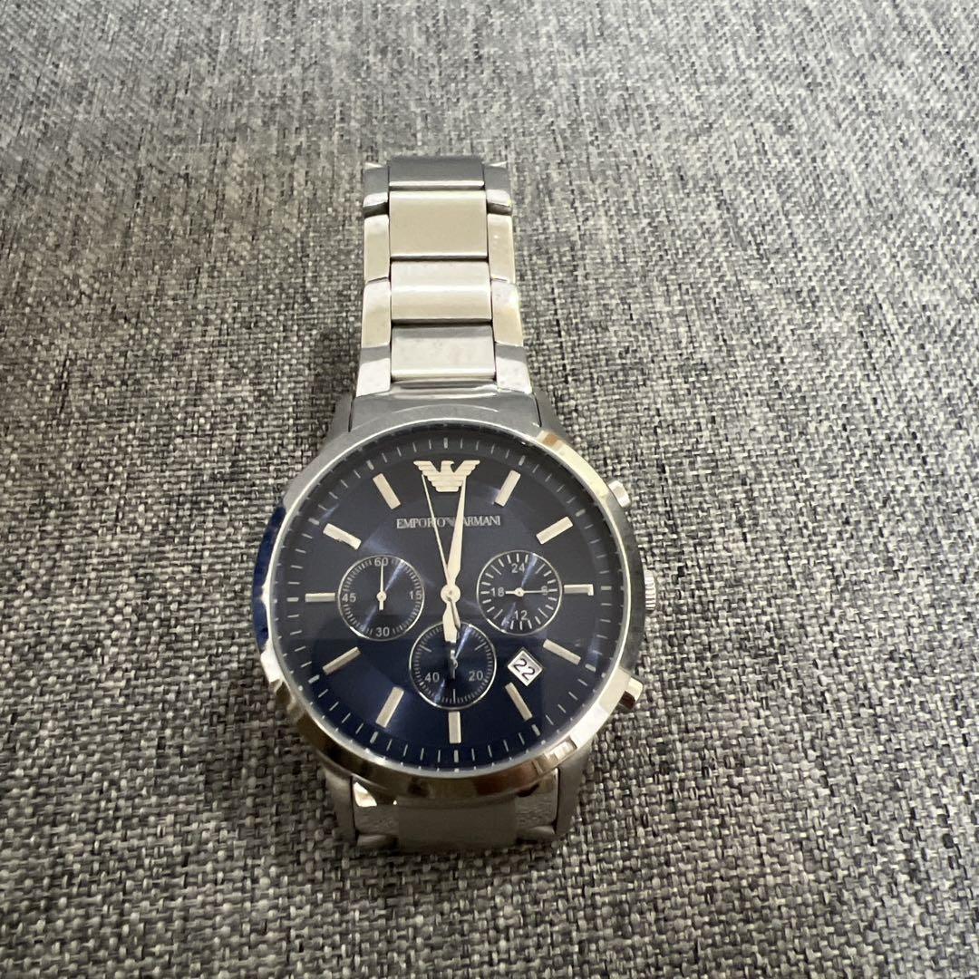 EMPORIO ARMANI 腕時計 クォーツ ダークブルー