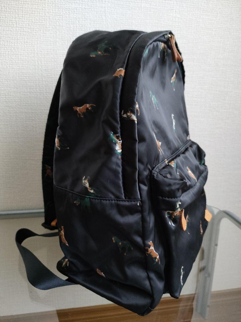 russet ラシット　馬柄プリント リュック　バックパック　ホース柄　黒