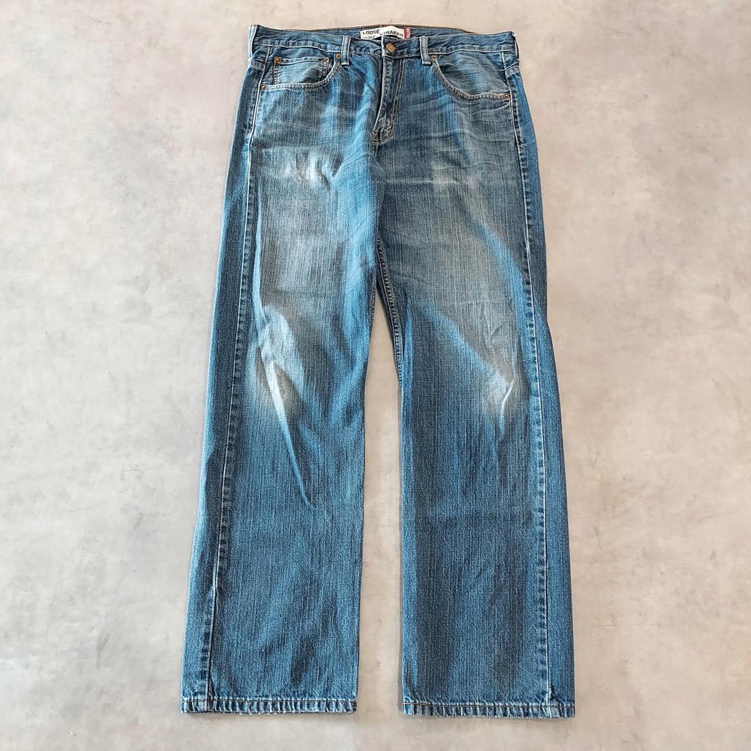 リーバイス569 Levis W34 ブルーデニム 青 ヒゲ 縦落ち 15227