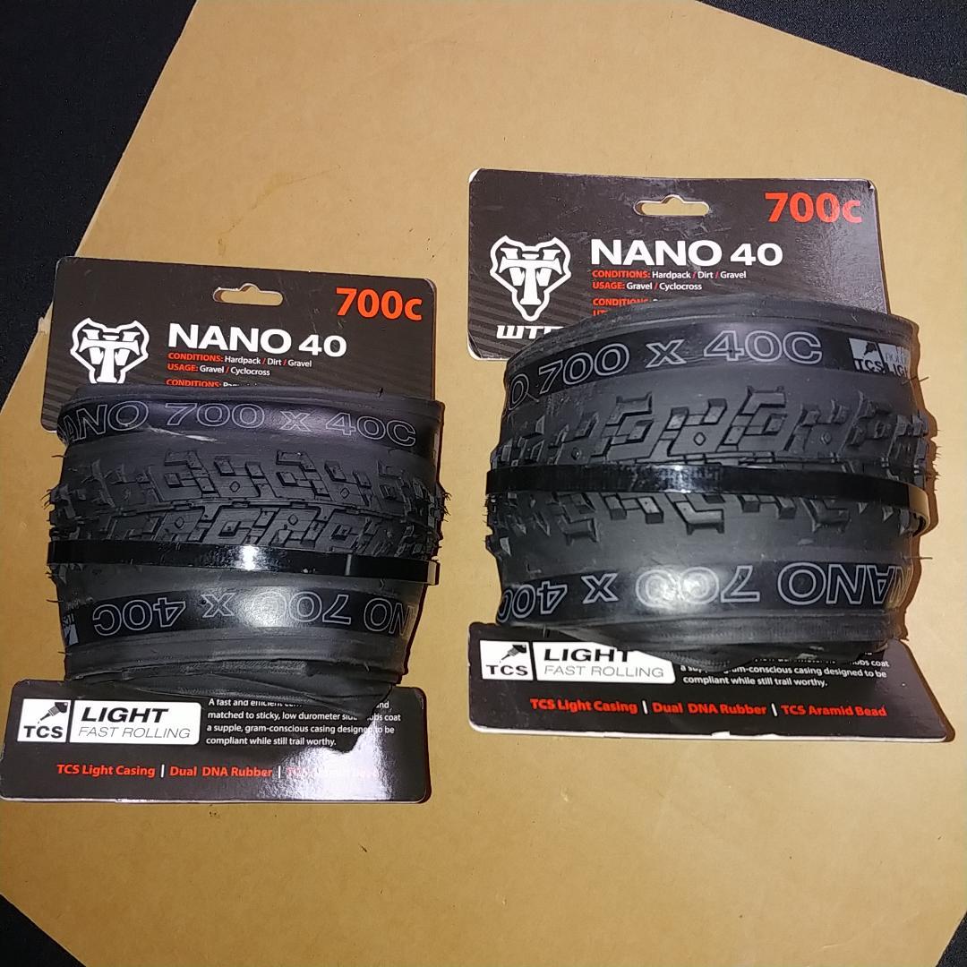 新品! WTB NANO TCS 700 × 40c 2本 セット 送料込 - パーツ 新品! WTB NANO TCS 700 × 40c 2本 セット 送料込 - パーツ