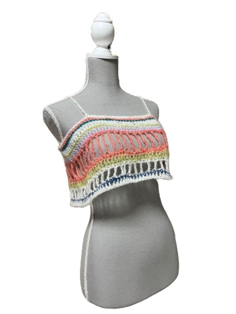 ハンドメイド マルチカラータンクトップ