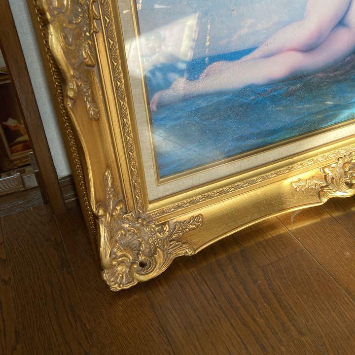 高級豪華額縁、油絵の複製絵、アンティーク、ロココ調