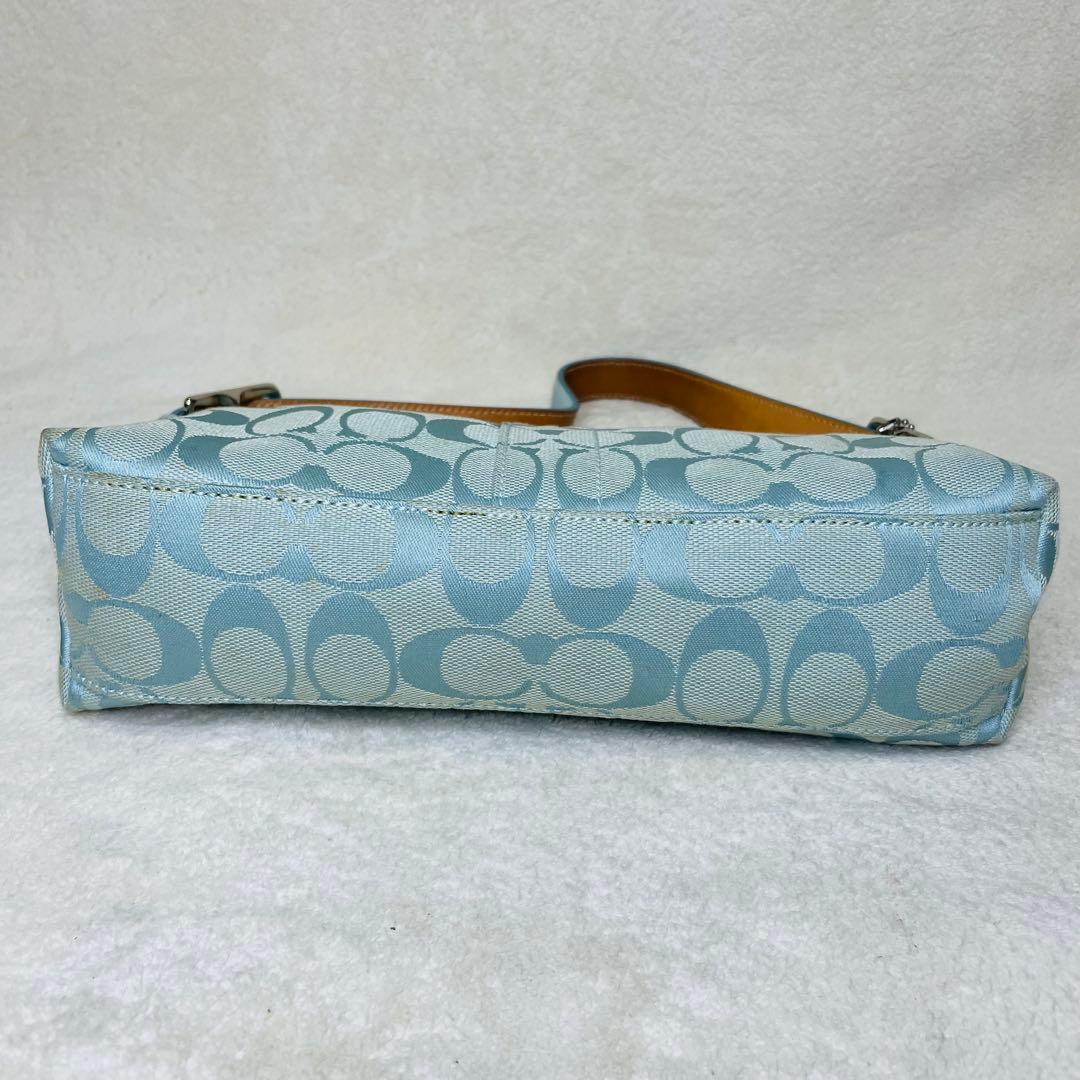 COACH コーチ ワンショルダーバッグ アクセサリーポーチ ライトブルー 水色