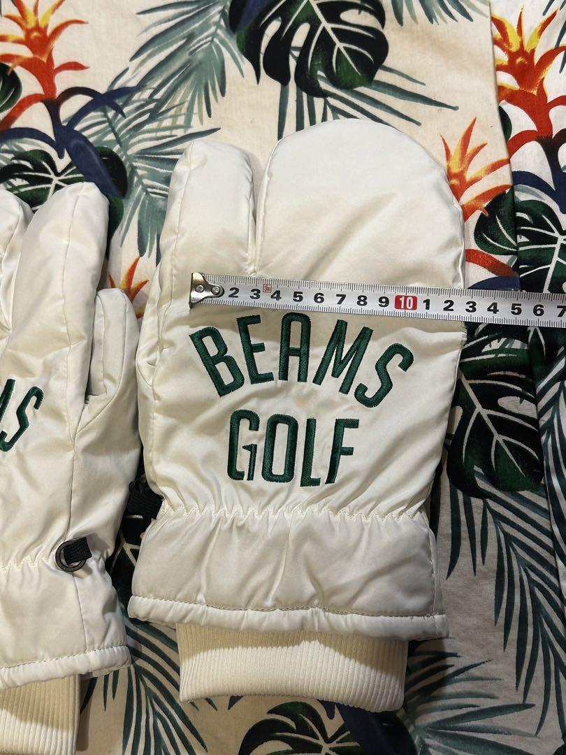 BEAMS GOLF★ミトングローブ★ロゴニットキャップ美品！防寒セット！