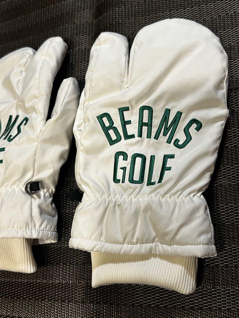 BEAMS GOLF★ミトングローブ★ロゴニットキャップ美品！防寒セット！