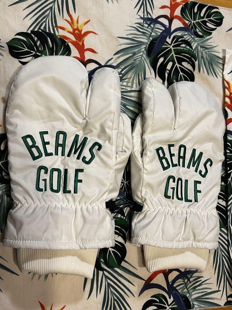 BEAMS GOLF★ミトングローブ★ロゴニットキャップ美品！防寒セット！