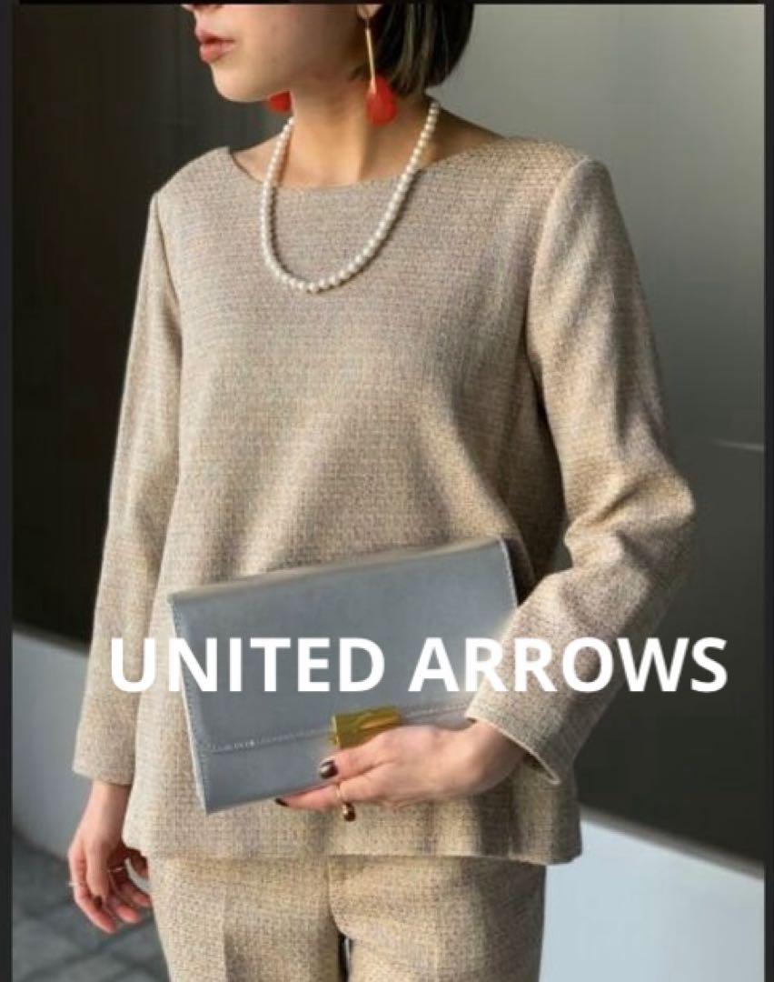 美品【UNITED ARROWS】フォーマルブラウス ツイード プルオーバー