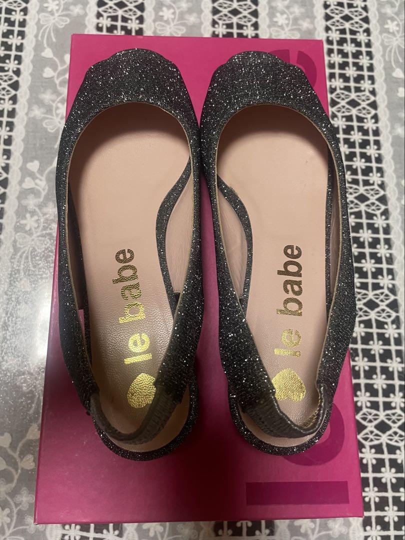◉未使用◉le♡babe レバーべ ラメ バックストラップサンダル