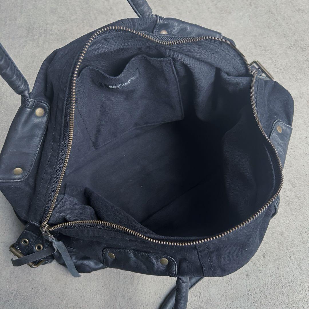 バッグ - 00s archive leather design bag