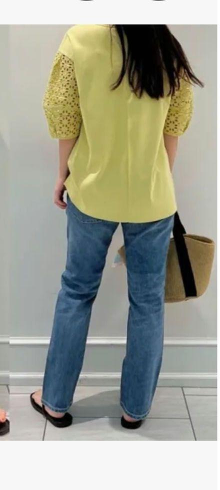 23区アイレットジャージーカットソー レーススリーブ チュニック 38 好評につき新色追加】アイレットジャージー カットソー / 23区