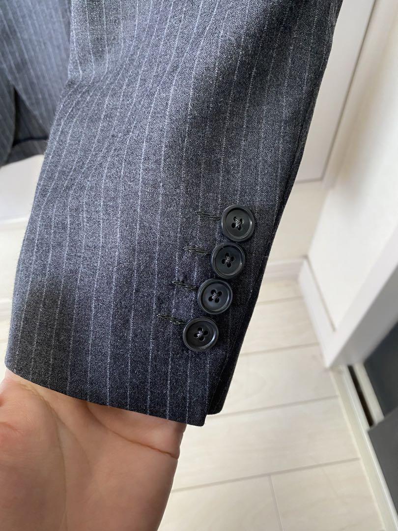LARDINI ラルディーニ ストライプ テーラードジャケット スーツ 46